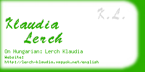 klaudia lerch business card